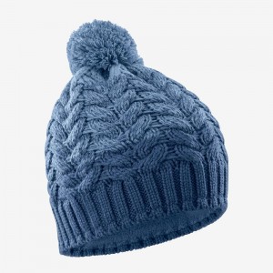 Chapeaux Salomon Poly Beanie Homme Bleu | 35814-TFXZ