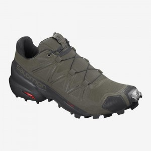 Chaussure Trail Running Salomon Speedcross 5 Homme Vert | 50318-LCDX