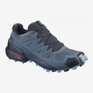 Chaussure Trail Running Salomon Speedcross 5 Gore-Tex Femme Bleu | 21970-DMXA