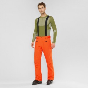 Pantalon Salomon Edge Homme Orange | 03825-GDVU