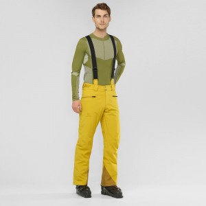 Pantalon Salomon Force Homme Jaune | 29014-VTWO