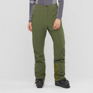 Pantalon Salomon Warm Ambition W Femme Vert | 26493-IZFB