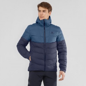 Sweat a Capuche Salomon Essential Xwarm Insulated Homme Bleu Marine | 68405-PSTZ