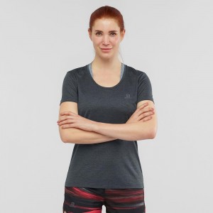 T Shirts Salomon Agile Femme Gray | 42376-XMLG