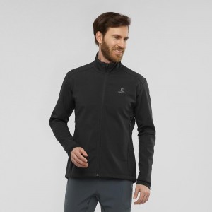 Veste De Course Salomon Agile Softshell Homme Noir | 82691-FPIQ