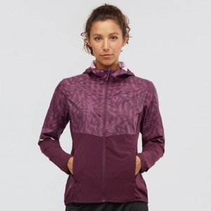 Veste De Course Salomon Agile Vent Femme Violette | 25190-OXVY