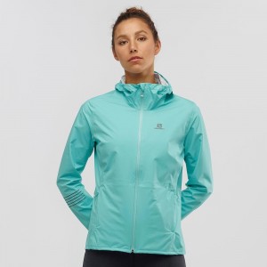 Veste De Course Salomon Bonatti Imperméables Femme Vert | 42710-SACM