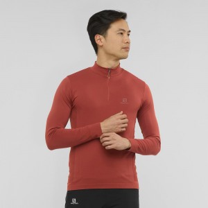 Veste De Course Salomon Essential Seamless Homme Rouge | 65317-WQGR