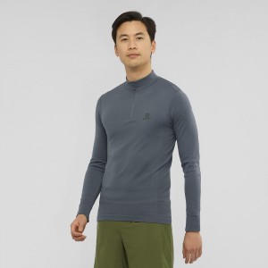 Veste De Course Salomon Essential Seamless Homme Gray | 79150-LIXF