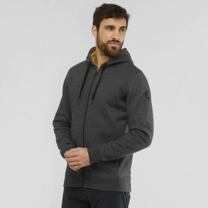 Veste De Course Salomon Shift Full Zip Hoodie M Homme Noir | 95708-XHDT