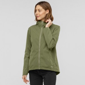 Veste Salomon Essential Imperméables 2L Femme Vert | 29753-QABK