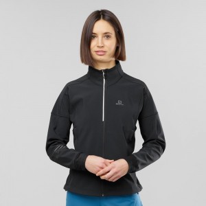 Veste Salomon Lightning Warm Sshell Jkt W Femme Noir | 05847-GFKR