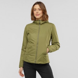 Veste Salomon Outrack Insulated Femme Vert | 53240-RMPY