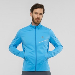 Veste Salomon Rs Softshell Jkt M Homme Bleu | 50384-NZIM