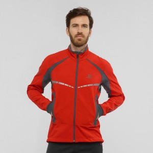 Veste Salomon Rs Warm Softshell Jkt M Homme Rouge | 39817-ICAT