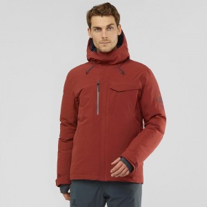 Vestes De Ski Salomon Arctic Down Jacket M Homme Rouge | 74965-EQTJ