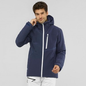 Vestes De Ski Salomon Blast Jacket M Homme Bleu Marine | 80419-IFBT