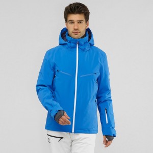 Vestes De Ski Salomon Brilliant Homme Bleu | 34175-EAWH