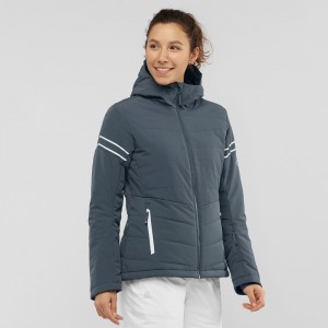 Vestes De Ski Salomon Edge Femme Gray | 71625-DQWV