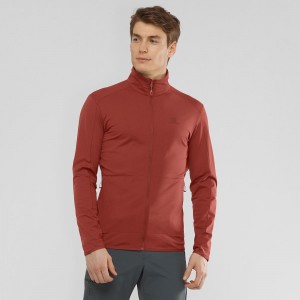 Vestes De Ski Salomon Essential Lightwarm Homme Rouge | 12436-OPHK