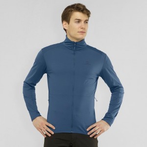 Vestes De Ski Salomon Essential Lightwarm Homme Bleu Marine | 43907-SLNF