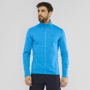 Vestes De Ski Salomon Essential Lightwarm Homme Bleu | 49371-OQYL