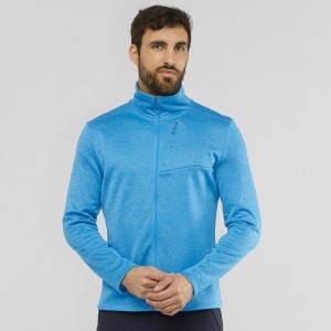 Vestes De Ski Salomon Essential Lightwarm Heather Homme Bleu | 35920-XMKE