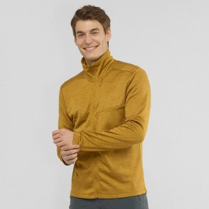 Vestes De Ski Salomon Essential Lightwarm Heather Homme Jaune | 75043-WYEZ