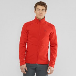 Vestes De Ski Salomon Essential Warm Homme Rouge | 57138-MISK