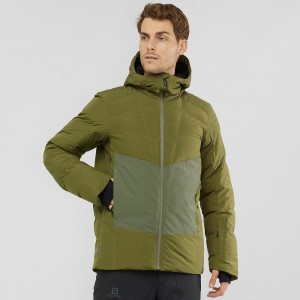 Vestes De Ski Salomon Snowshelter Jacket M Homme Vert | 38672-JQFD