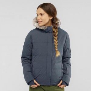 Vestes De Ski Salomon Snuggly Warm Jacket W Femme Gray | 56784-FVKZ