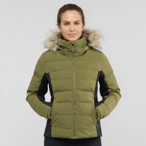 Vestes De Ski Salomon Stormcozy Femme Vert | 74618-JVIW