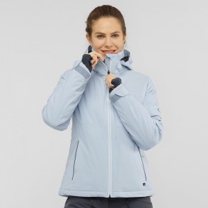 Vestes De Ski Salomon The Brilliant Jacket W Femme Bleu | 31895-BRFG