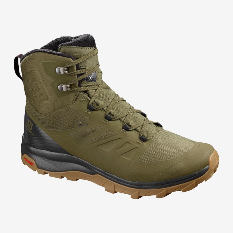 Botte Hiver Salomon Outblast Thinsulate Climasalomon Imperméables Homme Vert | 20869-QEXJ