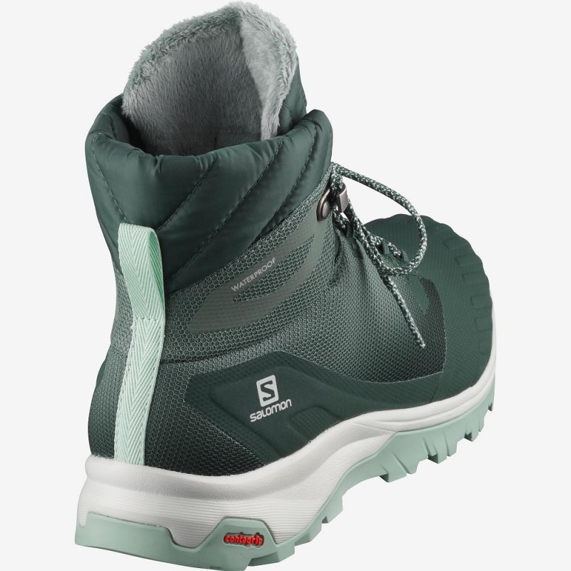 Botte Hiver Salomon Vaya Blaze Thinsulate Climasalomon Imperméables Femme Vert | 37054-PXWA