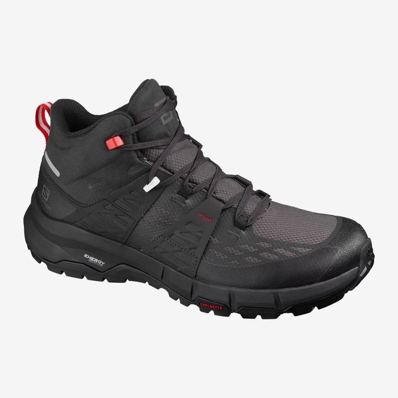 Bottes de Marche Salomon Odyssey Mid Gtx Homme Noir | 72185-FLMC