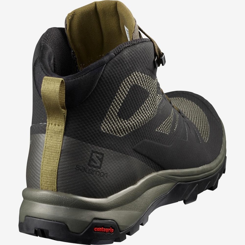 Bottes de Marche Salomon Outline Mid Gore-Tex Homme Noir | 43516-BXEM