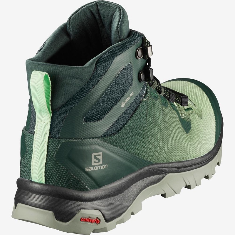 Bottes de Marche Salomon Vaya Mid Gore-Tex Femme Vert | 60178-RNDK