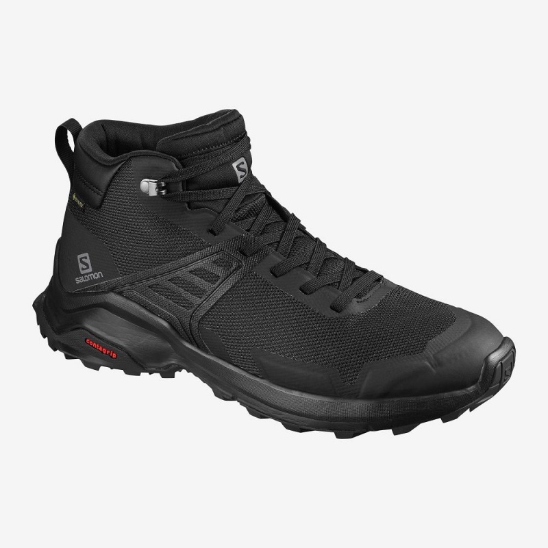 Bottes de Marche Salomon X Raise Mid Gore-Tex Homme Noir | 68354-DRSQ