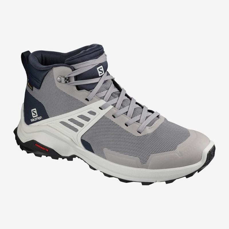 Bottes de Marche Salomon X Raise Mid Gore-Tex Homme Gray | 34601-TFDH