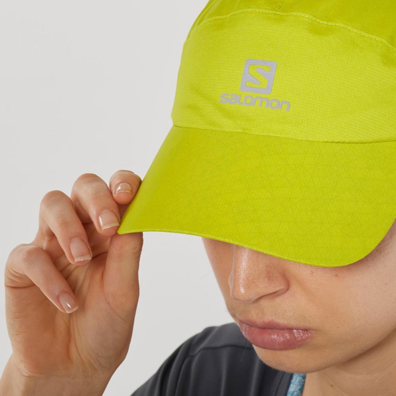 Casquettes Salomon Imperméables Cap Homme Jaune | 42907-DWZG