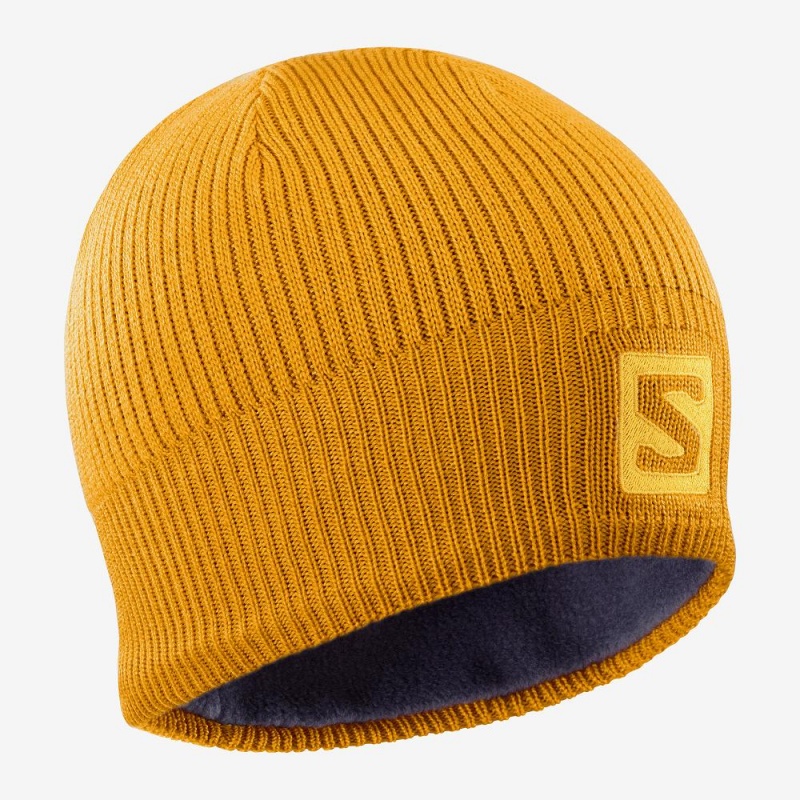 Casquettes Salomon Logo Homme Jaune | 62931-IJQM