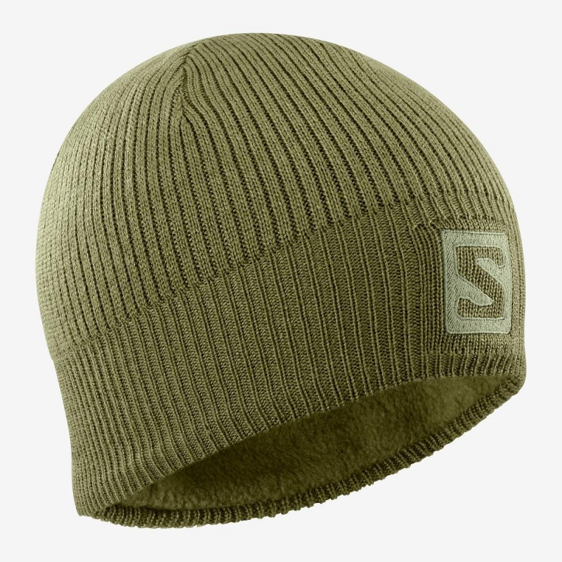 Casquettes Salomon Logo Homme Vert | 24713-GMRK