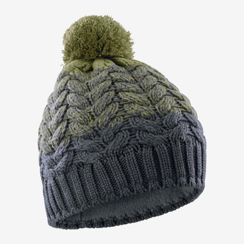 Chapeaux Salomon Poly Beanie Homme Vert | 83091-DSPV