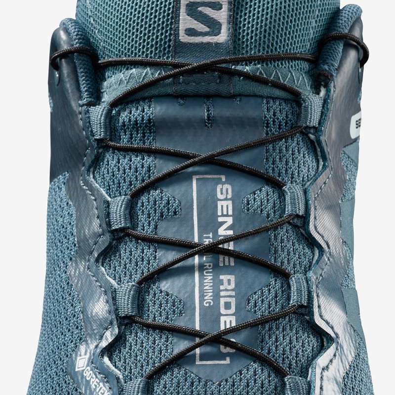 Chaussure Trail Running Salomon Sense Ride 3 Gtx Invis. Fit W Femme Bleu | 14970-USMQ