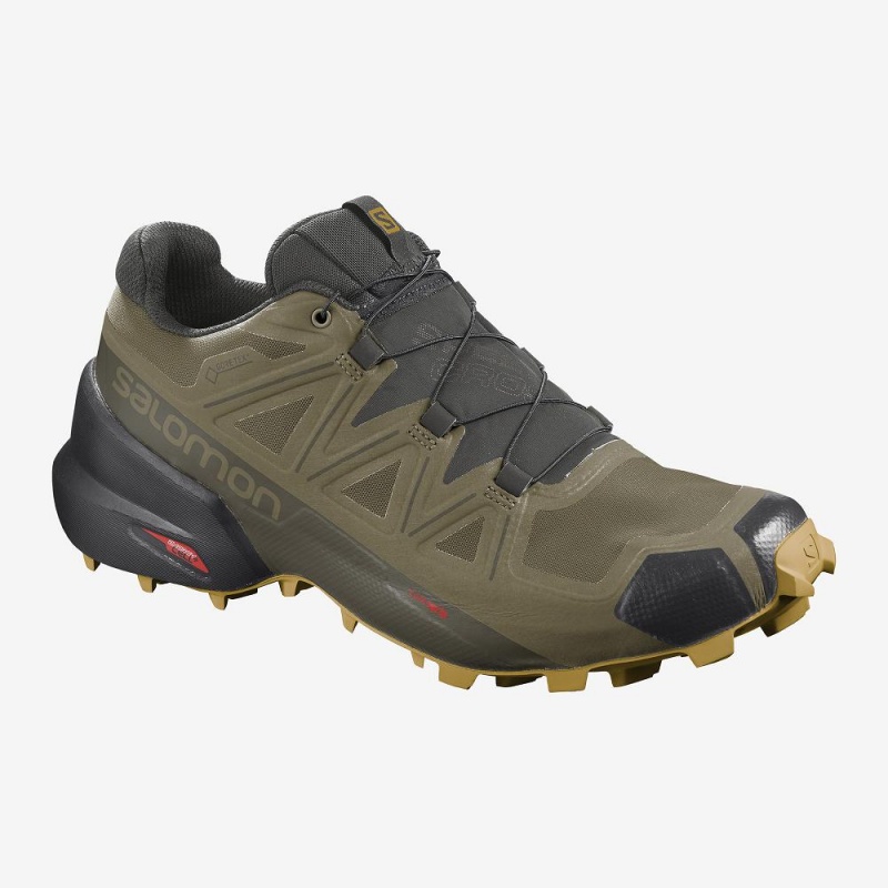 Chaussure Trail Running Salomon Speedcross 5 Gore-Tex Homme Vert | 24571-AEIV