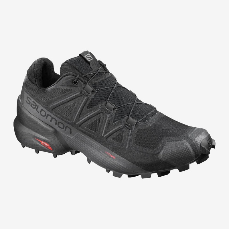 Chaussure Trail Running Salomon Speedcross 5 Larges Homme Noir | 54803-PATM