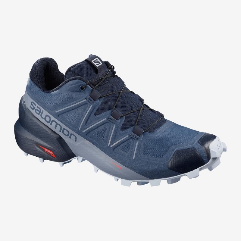 Chaussure Trail Running Salomon Speedcross 5 Femme Bleu | 47685-DLTB