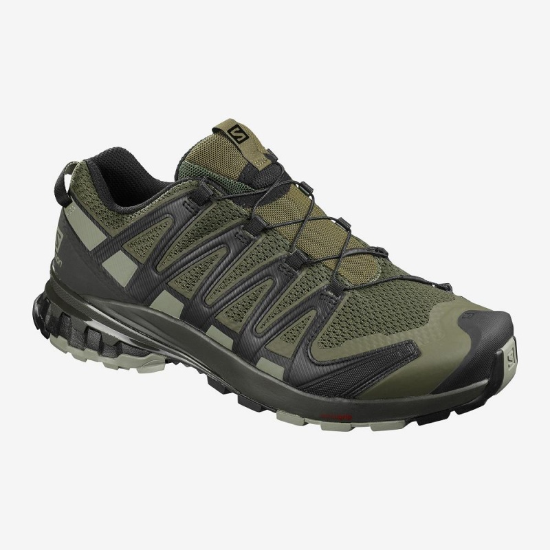 Chaussure Trail Running Salomon Xa Pro 3D V8 Larges Homme Vert | 45830-LBYG