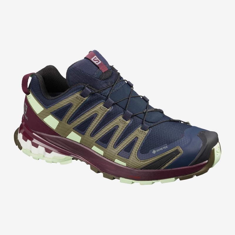 Chaussure Trail Running Salomon Xa Pro 3D V8 Gore-Tex Femme Bleu Marine | 23716-OKRB